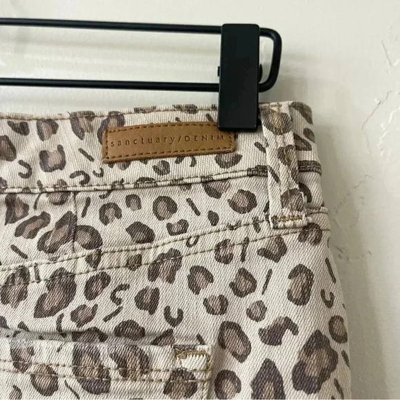 Sanctuary Denim Simone Leopard Print Mini Skirt Size 29 EUC - Picture 8 of 10